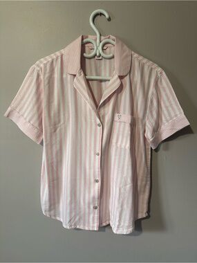 Victoria's Secret Pink Striped Short Pajama Set